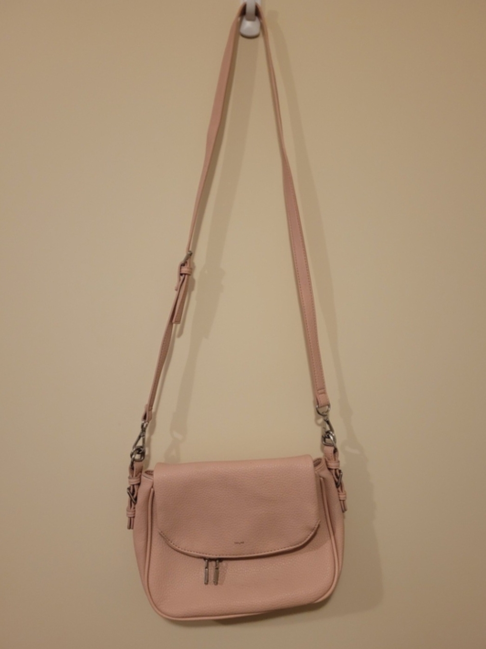 New Women's Colab Vegan Blush Pink Leather Crossbody Handbag